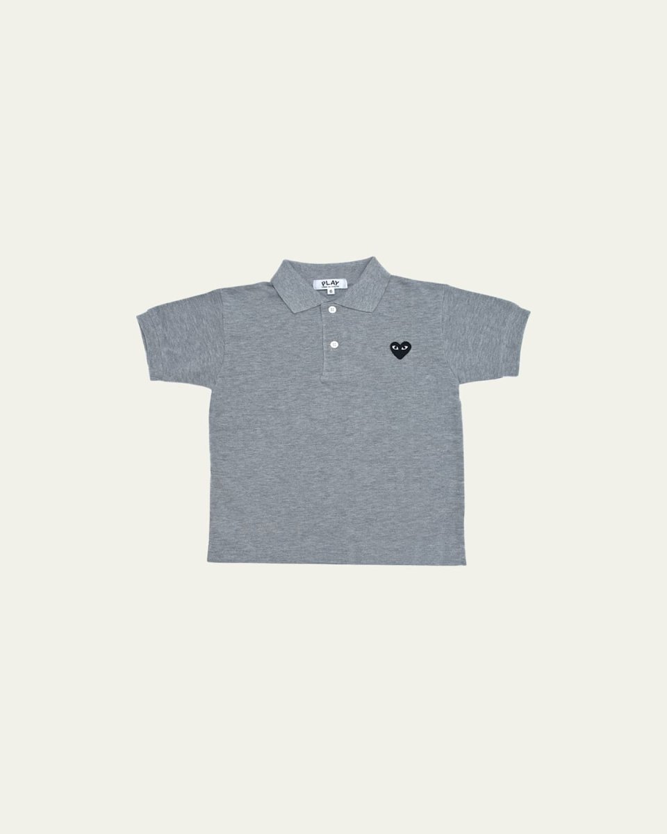 Kid's Heart Graphic Polo Shirt, Size 2-6